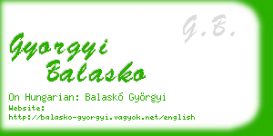 gyorgyi balasko business card
