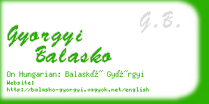 gyorgyi balasko business card